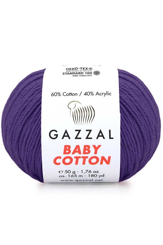 GAZZAL BABY COTTON EL ÖRGÜ İPİ 50 GR 10 LU - Thumbnail